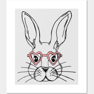 Cute Easter Bunny Rabbit Posters and Art